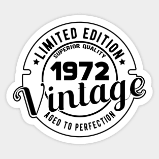 1972 VINTAGE - 49Th BIRTHDAY GIFT Sticker